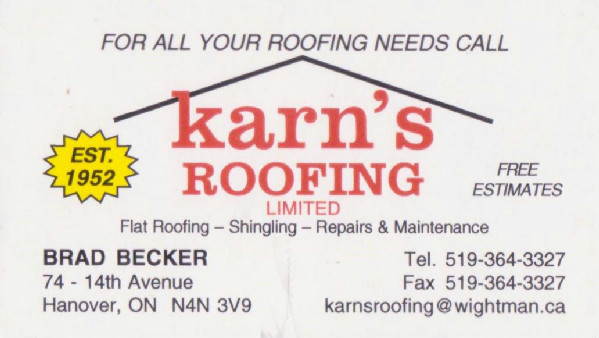 karn's Roofing Limited